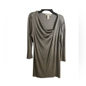 WHITE House Black Market Women’s Gray Blouse Size Small